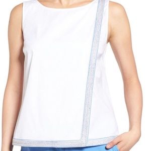 Vineyard Vines sleeveless beaded trim top sz 10